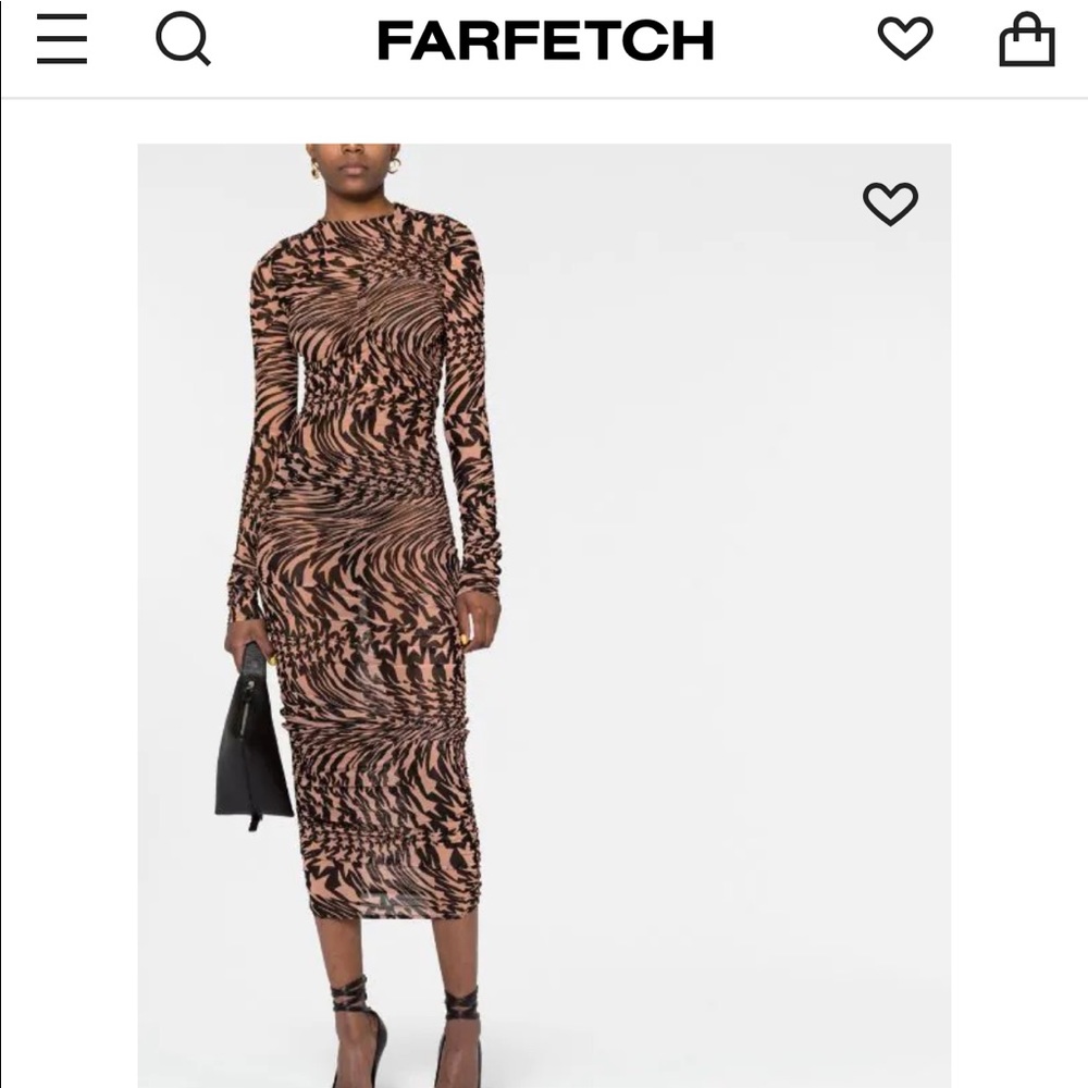 MUGLER STAR PRINT MIDI DRESS